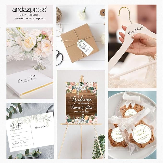 Andaz Press Personalized Canvas Wedding Rehearsal Dinner Sign, 16"x20" Custom Photo The Night Before Welcome Sign for Easel Stand, Modern Rehearsal Dinner Decorations