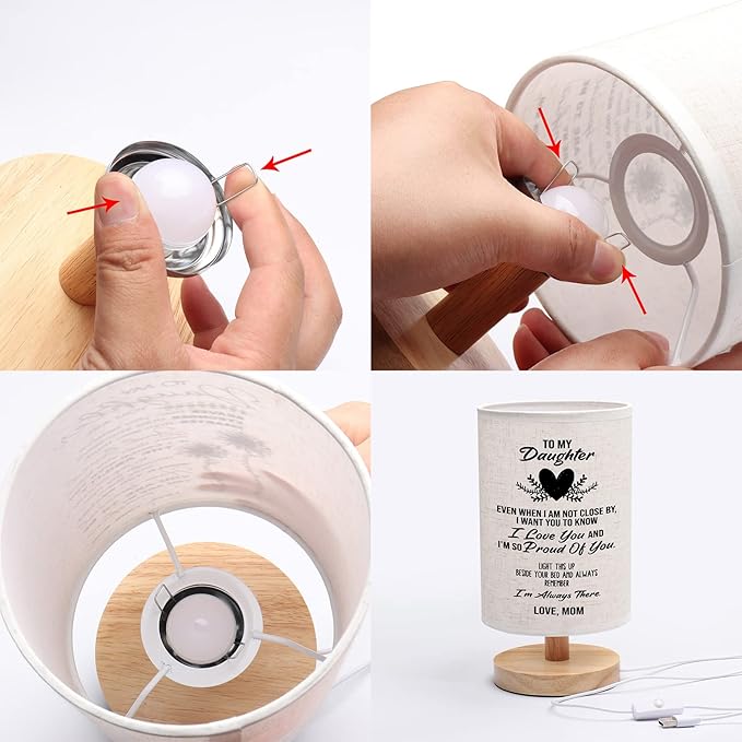 WSYEAR Birthday Daughter Gifts from Mom-Gifts for Daughter from Mom, Table Lamp to My Daughter Gifts for Birthday Anniversary Wedding Gifts Ideas