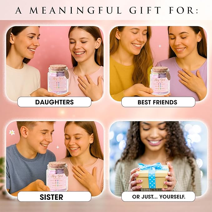 Hey Girl Bible Verse Jar β 92 Encouraging Scriptures for Teen Girls, Trendy Stuff & Gifts for Teen Girl, Back to School Essentials, Birthday Gifts & Christian Inspirational Jar for Teens