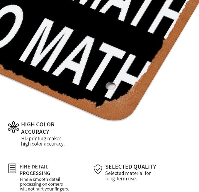 Math Is Not A Spectator Sport Metal Sign Poster 12x8 Inch Classroom Wall Decor Minimalist Black White Typography Motivational Quote Teacher School STEM Learning Gift Algebra