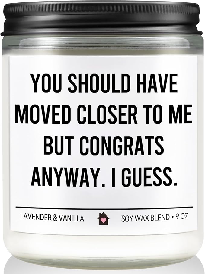 KISSHAKE House Warming Gifts New Home Gift Ideas, Funny Housewarming Gifts New Home Essentials for Women & Men, Unique House Warming Gift Apartment Decor Housewarming Party Decorations, Soy Wax Candle