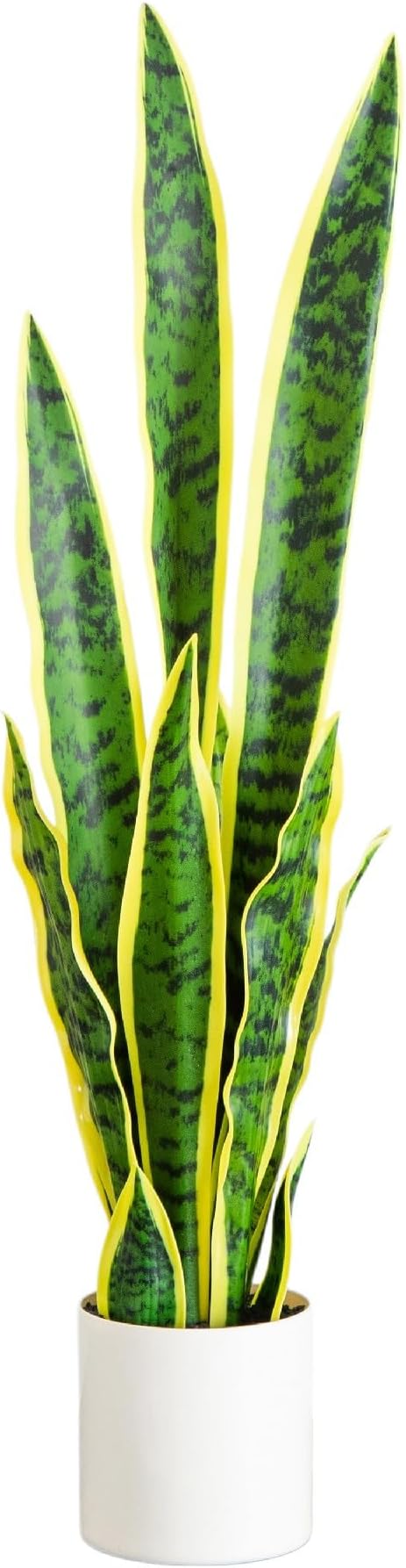 Nearly Natural 30in Artificial Sansevieria Plant in Vanilla Planter - Lifelike Faux Plant for Home Decor