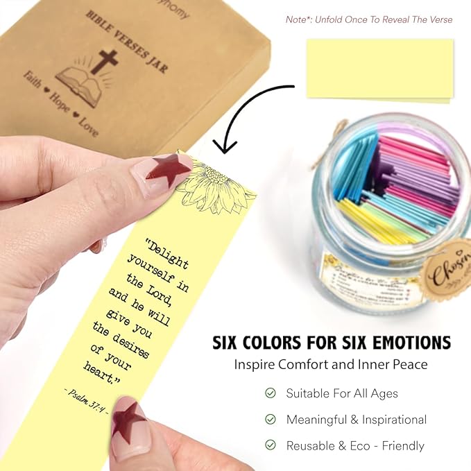 Inspirational Bible Verse Jar - Christian Christmas Gifts For Women, Men, Read Me When Prayer Jar, Religious Gifts for Mom, Sister, Family, Friends, Jesus Gift Ideas for Christmas, Birthday