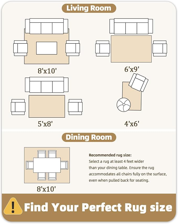 Color&Geometry 6x9 Jute Rug Indoor/Outdoor,Reversible Tan Handwoven Natural Fiber Herringbone Area Rug with Non-Woven Fabric Core, Easy Clean Relaxed Natural Decor for Patio, Deck, Living/Dining Room