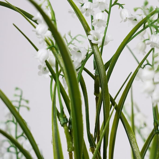 Melorca&Guilla Artificial Plants 6PCS 21.5“ Fake Tall Onion Grass,Faux Grass Plant,Artificial Greenery Shrubs Bushes for Garden Porch Window Box Shop Office Home Décor