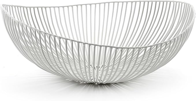 Serax Home Decor Fruit Bowl | Metal sculptures interior accessories by Antonino Sciortino | Oval Iron Kitchen Basket | Modern House Decor or Kitchen Storage for Counter and Table