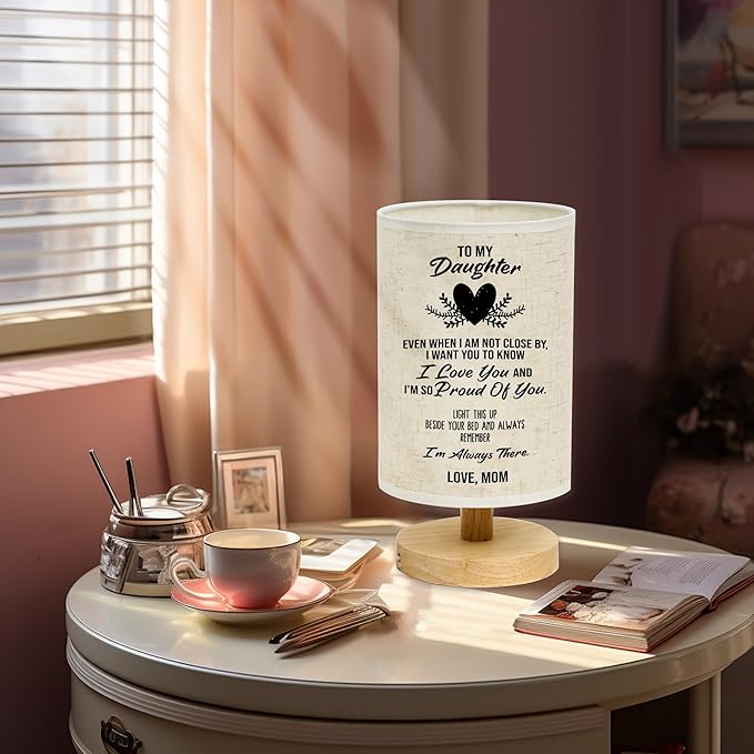 WSYEAR Birthday Daughter Gifts from Mom-Gifts for Daughter from Mom, Table Lamp to My Daughter Gifts for Birthday Anniversary Wedding Gifts Ideas