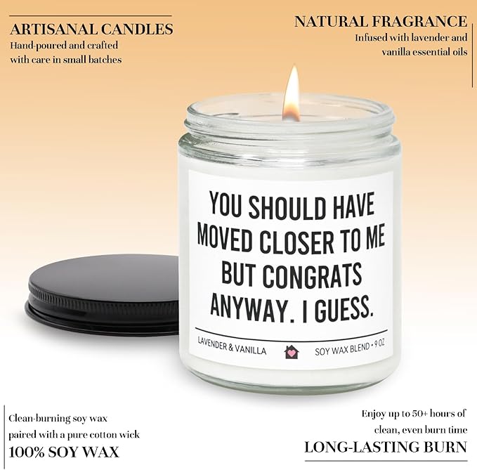 KISSHAKE House Warming Gifts New Home Gift Ideas, Funny Housewarming Gifts New Home Essentials for Women & Men, Unique House Warming Gift Apartment Decor Housewarming Party Decorations, Soy Wax Candle