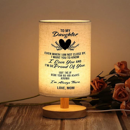 WSYEAR Birthday Daughter Gifts from Mom-Gifts for Daughter from Mom, Table Lamp to My Daughter Gifts for Birthday Anniversary Wedding Gifts Ideas