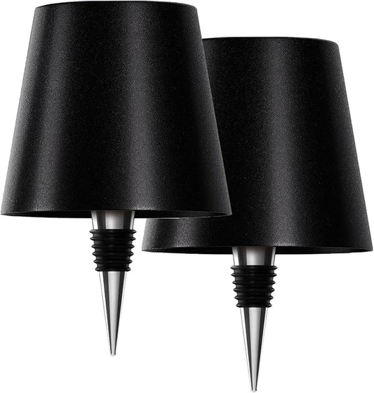 2026 New Wireless Bottle Lamp,LED Bottle Lights for Liquor & Wine Bottles,Bottle Light with Dimmable(Black,2pcs)