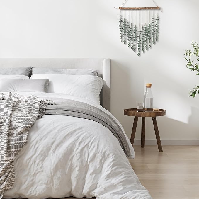 Artificial Hanging Eucalyptus Plant Wall Decor Fake Greenery Leaves Stems on 16.5in Stick Boho Rustic Nature Farmhouse Green Wall Art for Bathroom Bedroom Kitchen Nursery Office