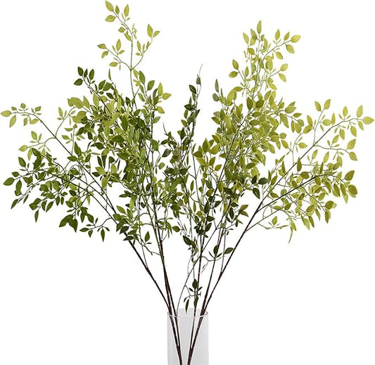 CLONG Faux Greenery Stems Artificial Branches for Vase Fake Spring Stems Plant Stems Vase Flowers for Decoration (3 Pcs)