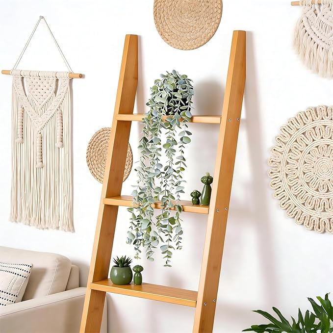 echosari 2 PCS Fake Hanging Plants, Artificial Potted Plants Eucalyptus, Greenery Faux Plants Indoor for Modern Boho Home Bedroom Wall Book Shelf Decor