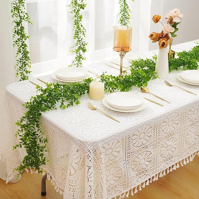 Dolicer 3 Packs Eucalyptus Garland with LED Lights String, 18FT Faux Eucalyptus Greenery Garland, Artificial Hanging Green Eucalyptus Leaves Vine Wedding Backdrop Arch Wall Table Decor (Grey Green)