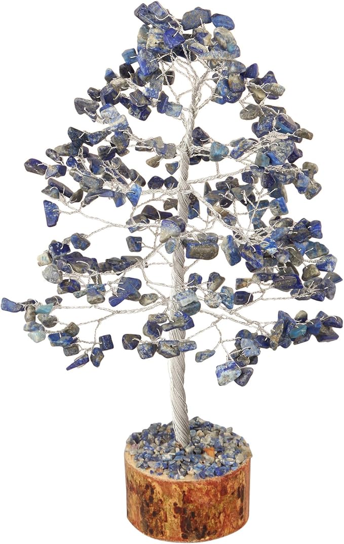 "Lapis Lazuli Healing Crystals Tree Bonsai Desk Decor for Women Blue Room & Office Decor Spiritual Gift Meditation Crystals Home room decor cute house warming gifts for Men Dad Birthday Him - 10"""