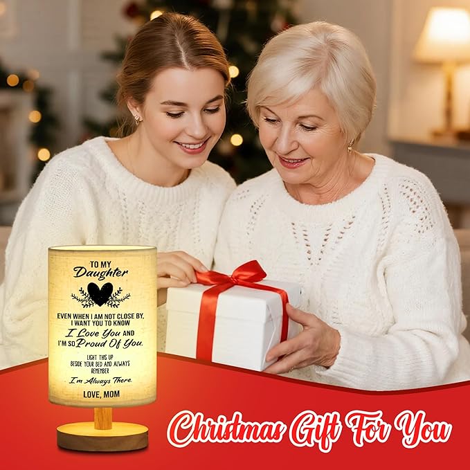 WSYEAR Birthday Daughter Gifts from Mom-Gifts for Daughter from Mom, Table Lamp to My Daughter Gifts for Birthday Anniversary Wedding Gifts Ideas