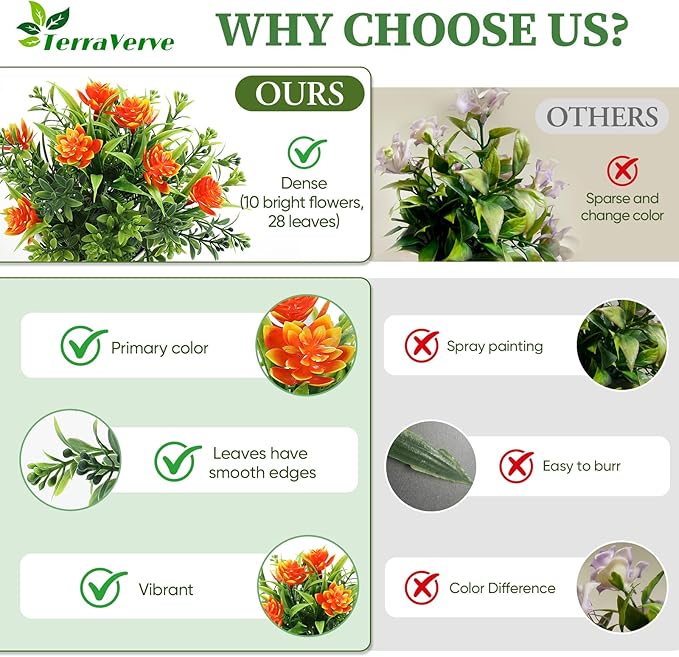 4-Pack Mini Faux Plants Spring-Inspired Artificial Flower Pots Indoor/Desk/Bathroom Decor Long-Lasting Greenery Gift Set