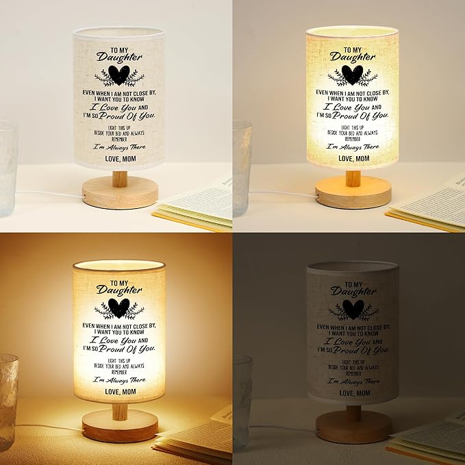 WSYEAR Birthday Daughter Gifts from Mom-Gifts for Daughter from Mom, Table Lamp to My Daughter Gifts for Birthday Anniversary Wedding Gifts Ideas