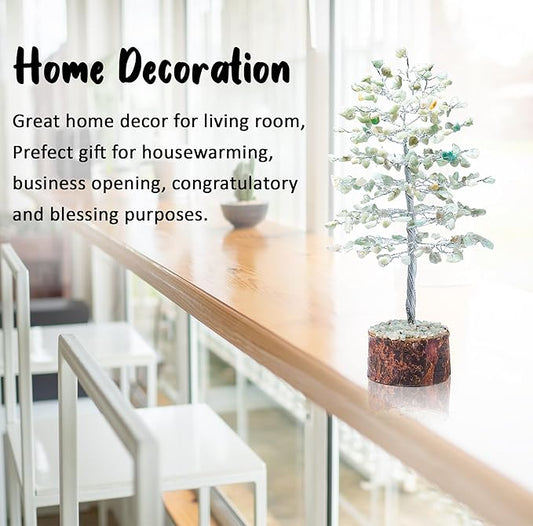 "Green Jade Healing Crystals Tree Bonsai Desk Decor for Women Green Room & Office Decor Spiritual Gift Meditation Crystals Home room decor cute house warming gifts for women Mom Birthday her - 10"""